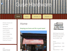 Tablet Screenshot of gusehardware.com